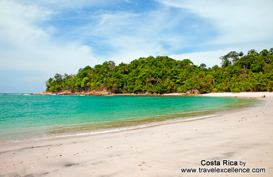view of the manuel antonio beach in the national park
