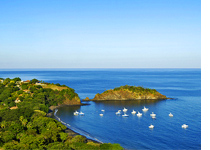 View from above of the ocotal beach