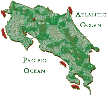 Mapa de Zonas de Pesca en Costa Rica