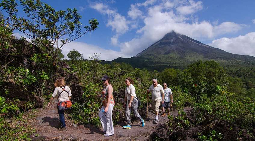 Hiking in Arenal Volcano at Fortuna Costa Rica