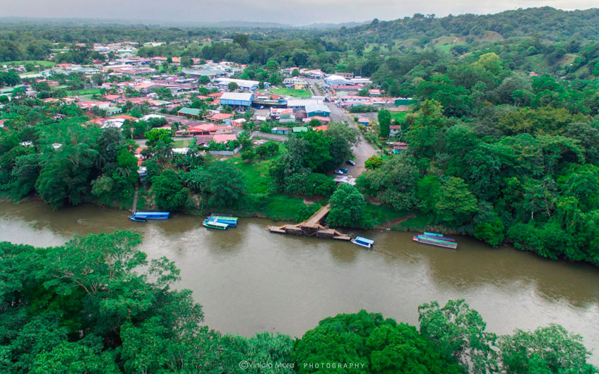 Sarapiquí Costa Rica Travel Guide: Aerial View Puerto Viejo Sarapiquí