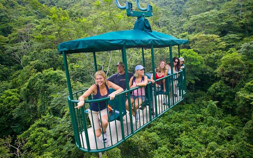 Jaco Beach Costa Rica, Gondola overlooking the forest