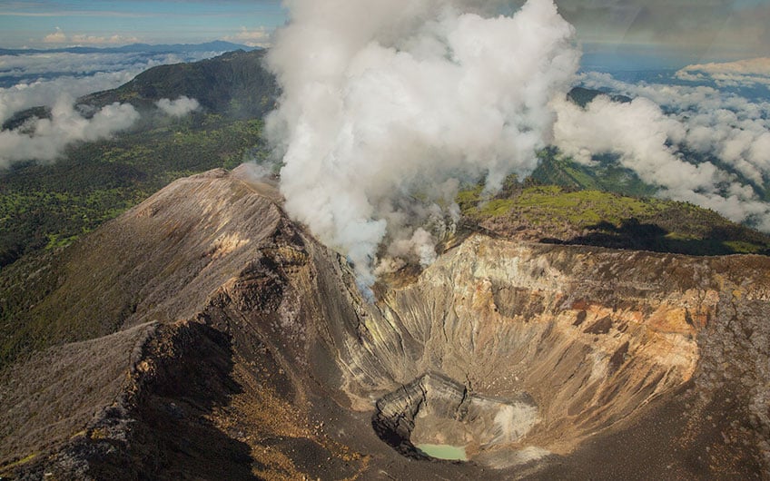Turrialba Volcano Aerial View
