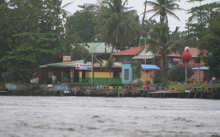 Tortuguero Village in Tortuguero Park and Canal