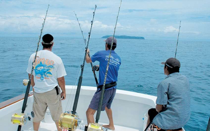 This is what fishing charters in Guanacaste Costa Rica look like. This is one of the popular things to do here.