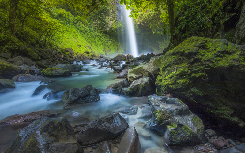 Una delle migliori attrazioni turistiche in Costa Rica, La Fortuna waterfall si trova vicino ai migliori hotel di Arenal e il suo facile accesso è una delle ragioni per andarci.