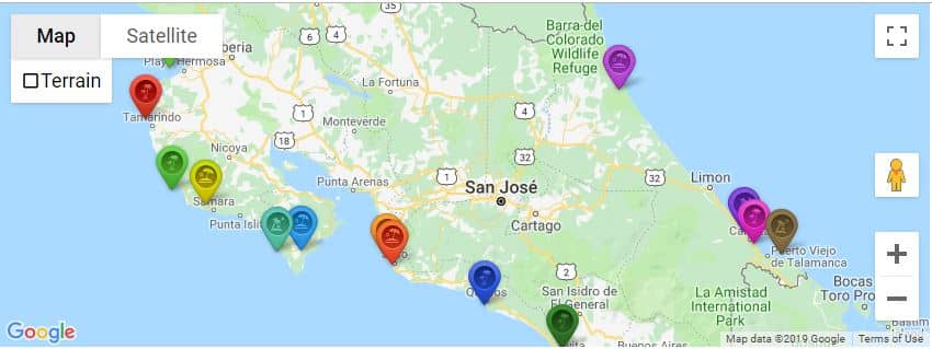 Map Costa Rica Beaches: The Best, Nicest & Most Beautiful Ones to Visit
