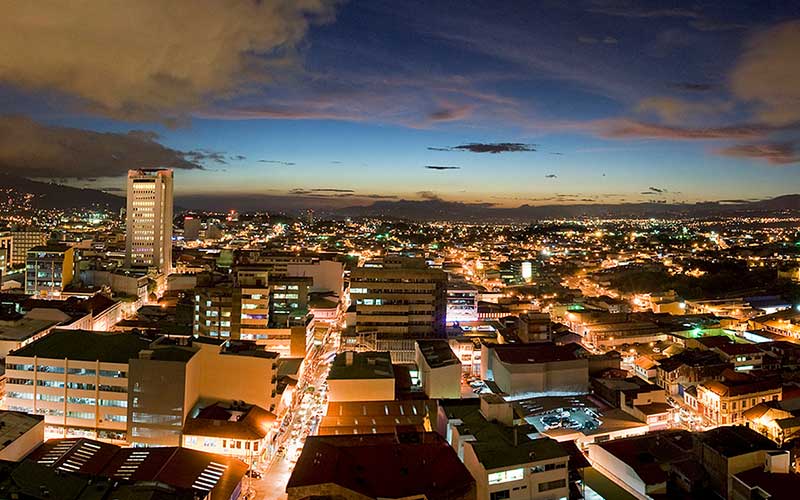 Blick von San José Costa Rica