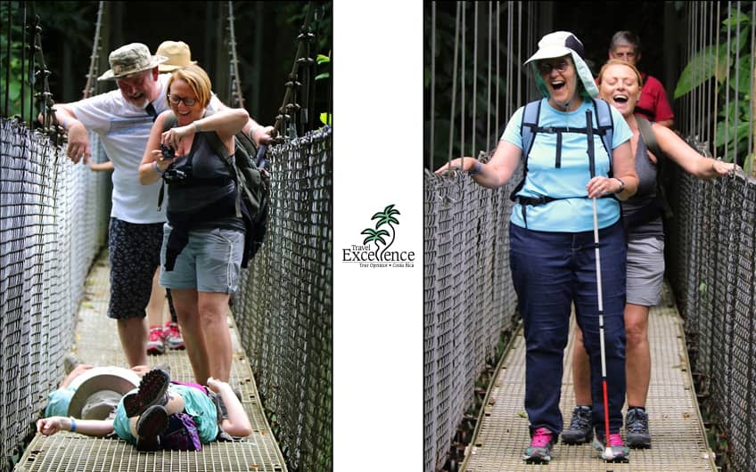 Having fun at hanging bridges, Arenal