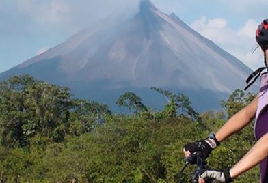Volcano And Lake Biking