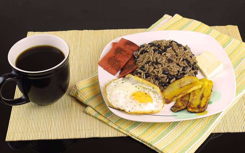 Typical Food Costa Rica  Gallo Pinto in Beakfast